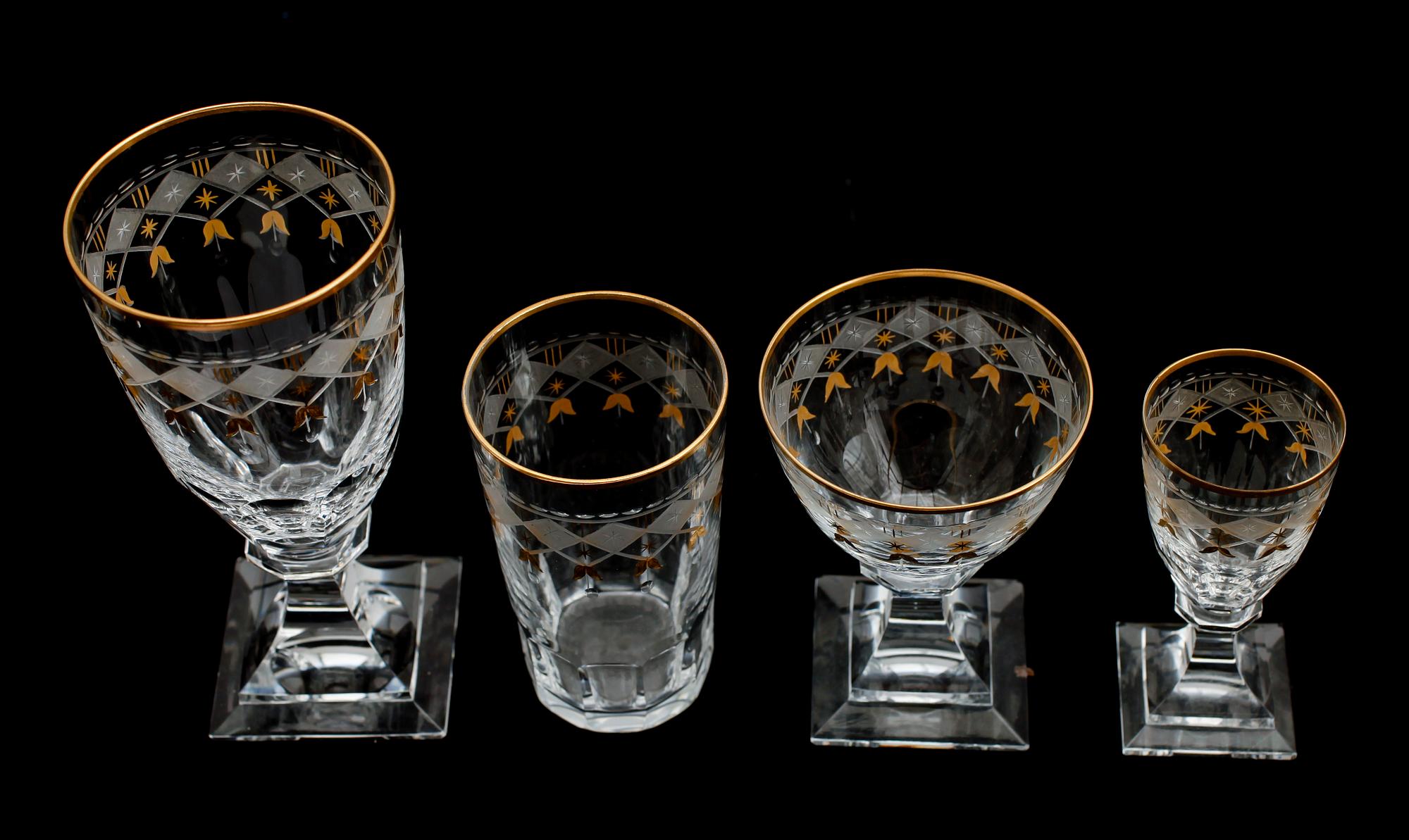 GLASSERVIS, 24 delar,  "Odelberg Junior", Kosta.