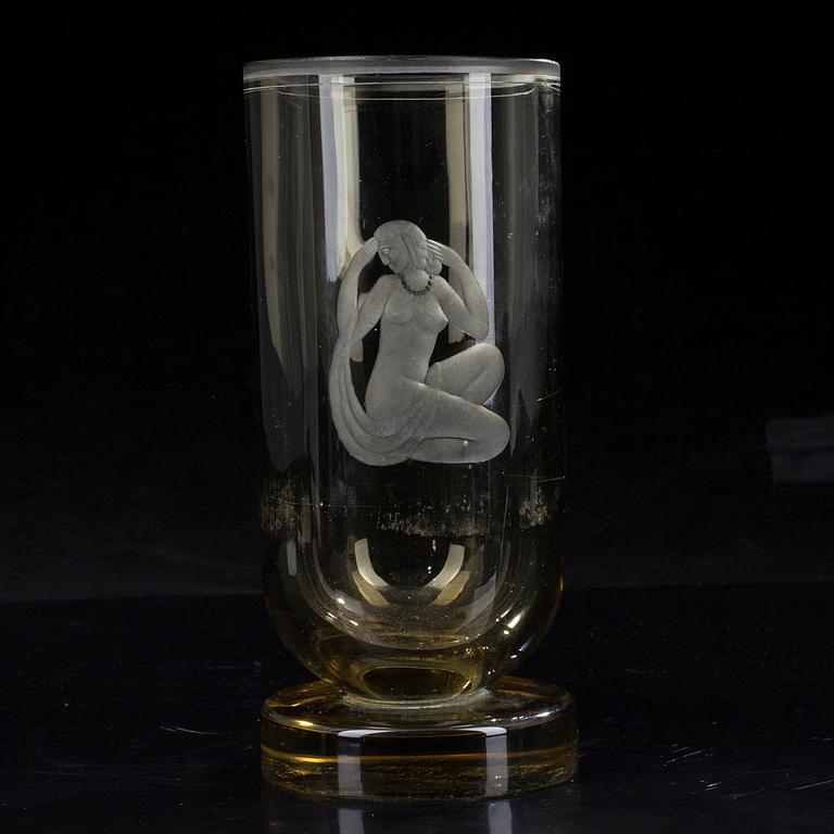 VAS, glas, signerad Riihimäen Lasi Oy, -37 G...