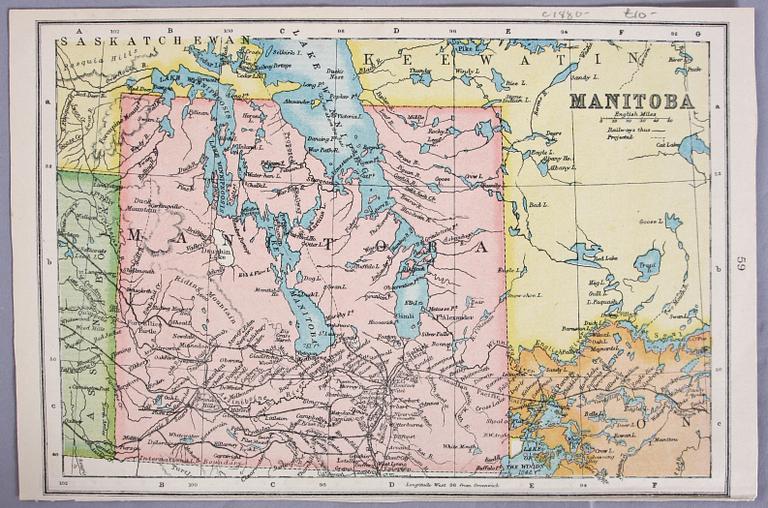 KARTOR, 9 st, 1800-talets andra hälft.