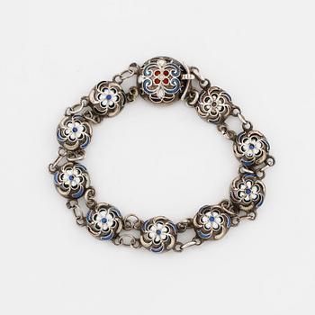 A Russian enamel bracelet.