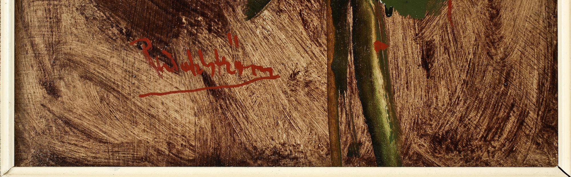 RUNE WAHLSTRÖM, olja på pannå, sign.