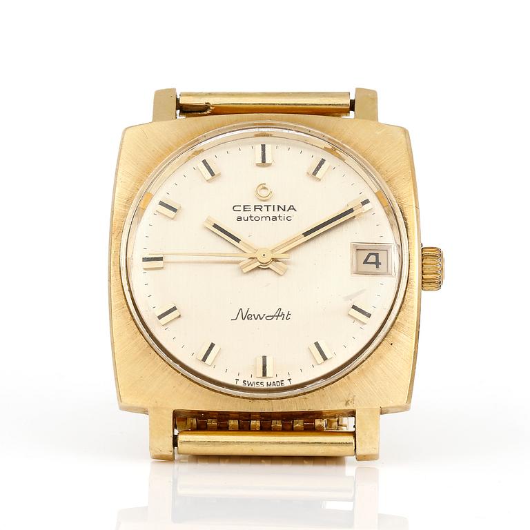 ARMBANDSUR, 18k guld, Certina, New Art, 1900-talets andra hälft. Tot vikt ca 87,1 gram.