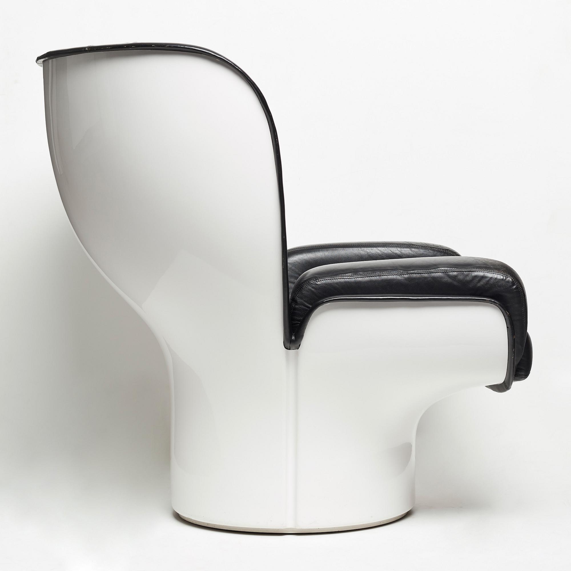 Joe Colombo, an "Elda" lounge chair, for Comfort, Italy 1960-70's.