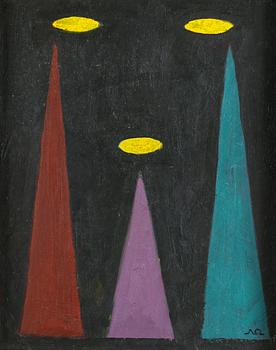 ARNE ÖDBERG, oil on panel, signed with monogra. Dated -54 verso.