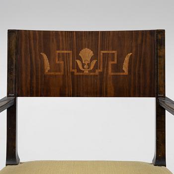 A pair of 'Rosenborg' Swedish Grace armchairs, Seffle Möbelfabrik, 1920s/30s.