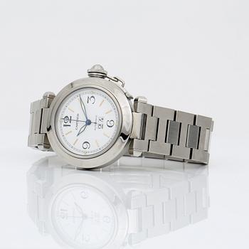 ARMBANDSUR, dam, Cartier, Pasha, Automatic, stål.