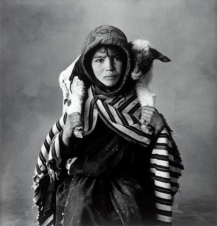 Irving Penn, "Young Berber Shepherdess, Morocco 1971".