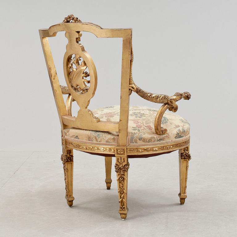 KARMSTOL, louis XVI-stil, 1900-tal.