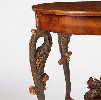 An Austrian Empire mahogany centre table, Vienna, early 1800's.