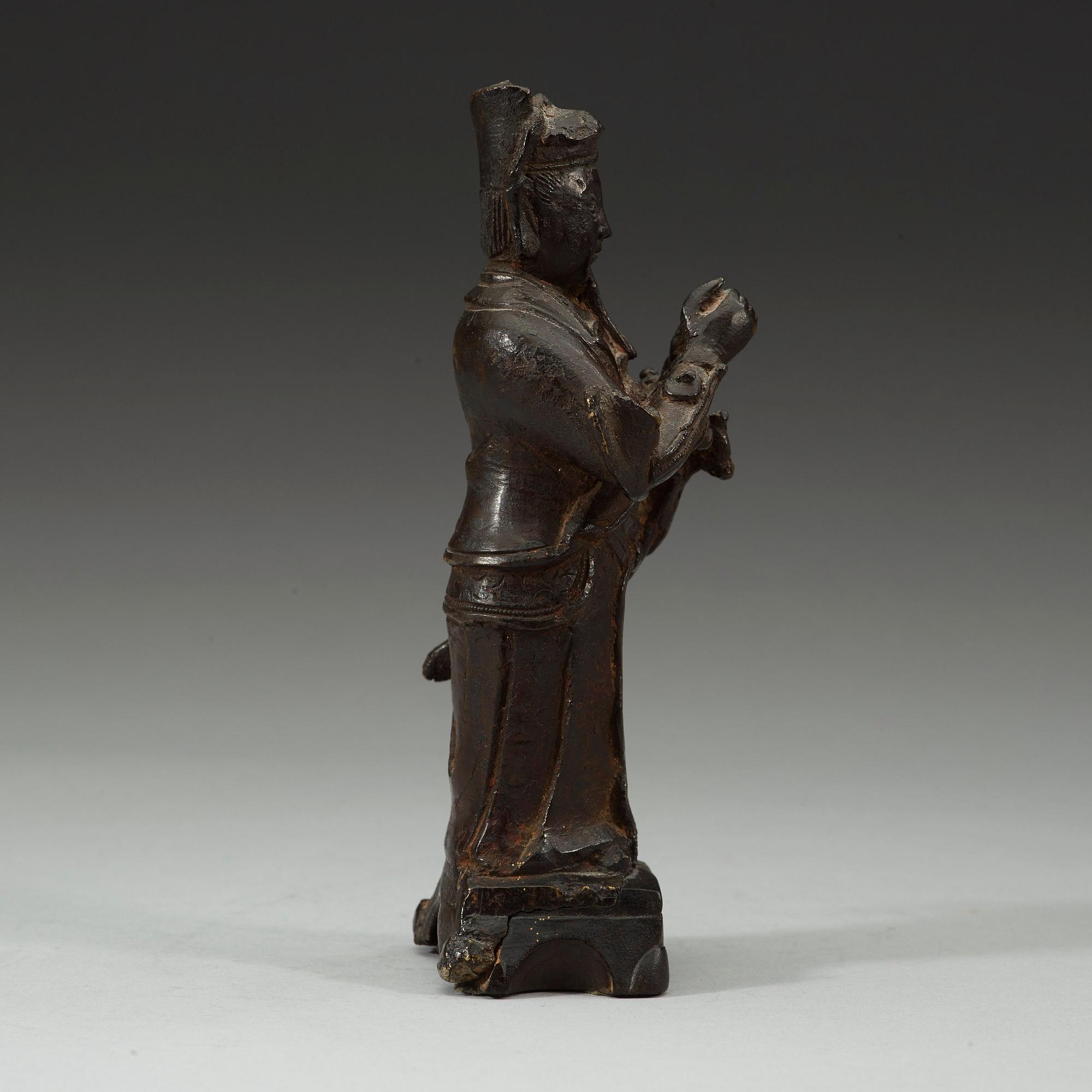 DAOISTISK GUDOM, brons, Mingdynastin (1368-1644).