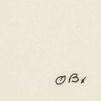 OLLE BONNIÉR, ink on paper, signed and dated 17.6-57.