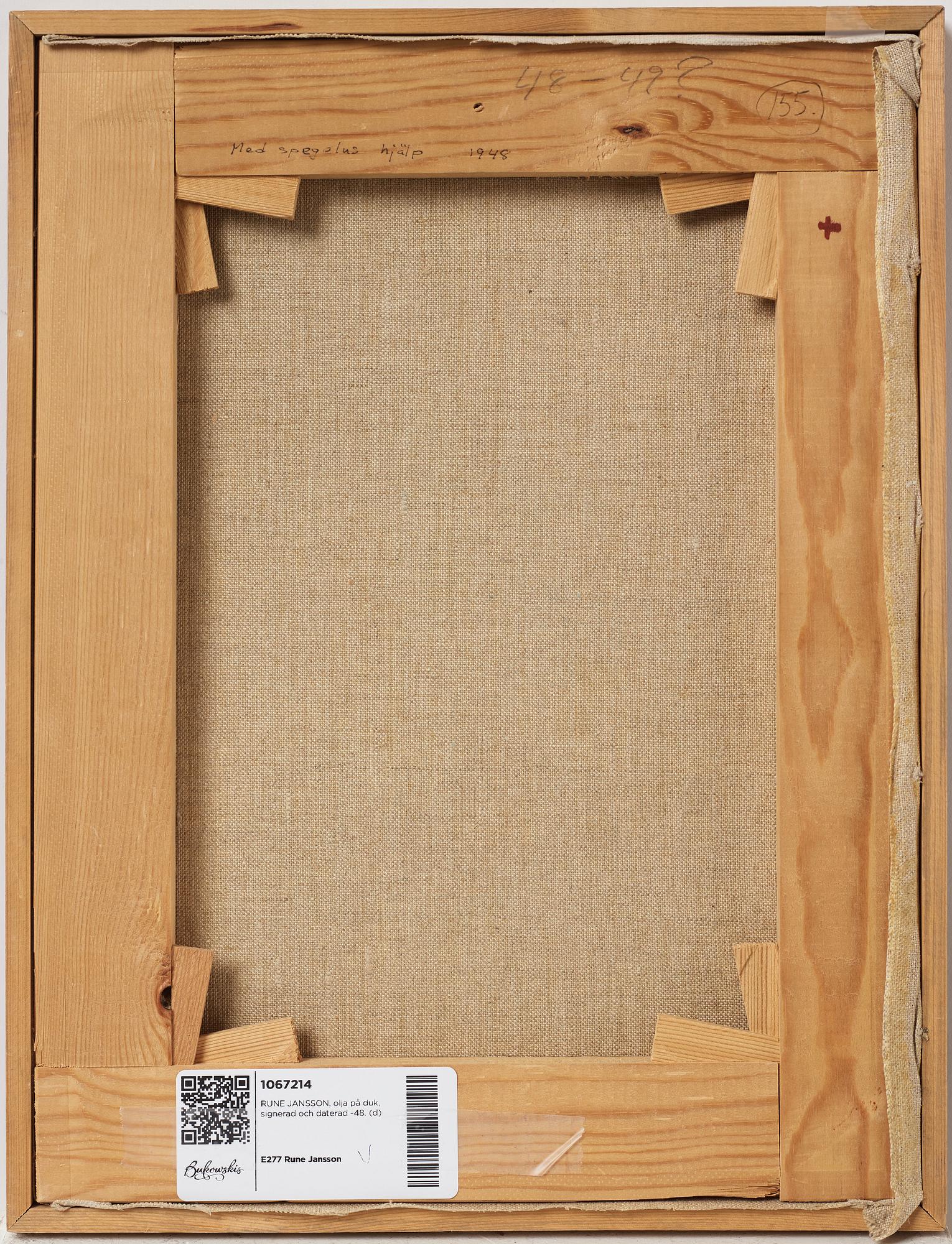 RUNE JANSSON, oil on canvas, signed and dated -48.