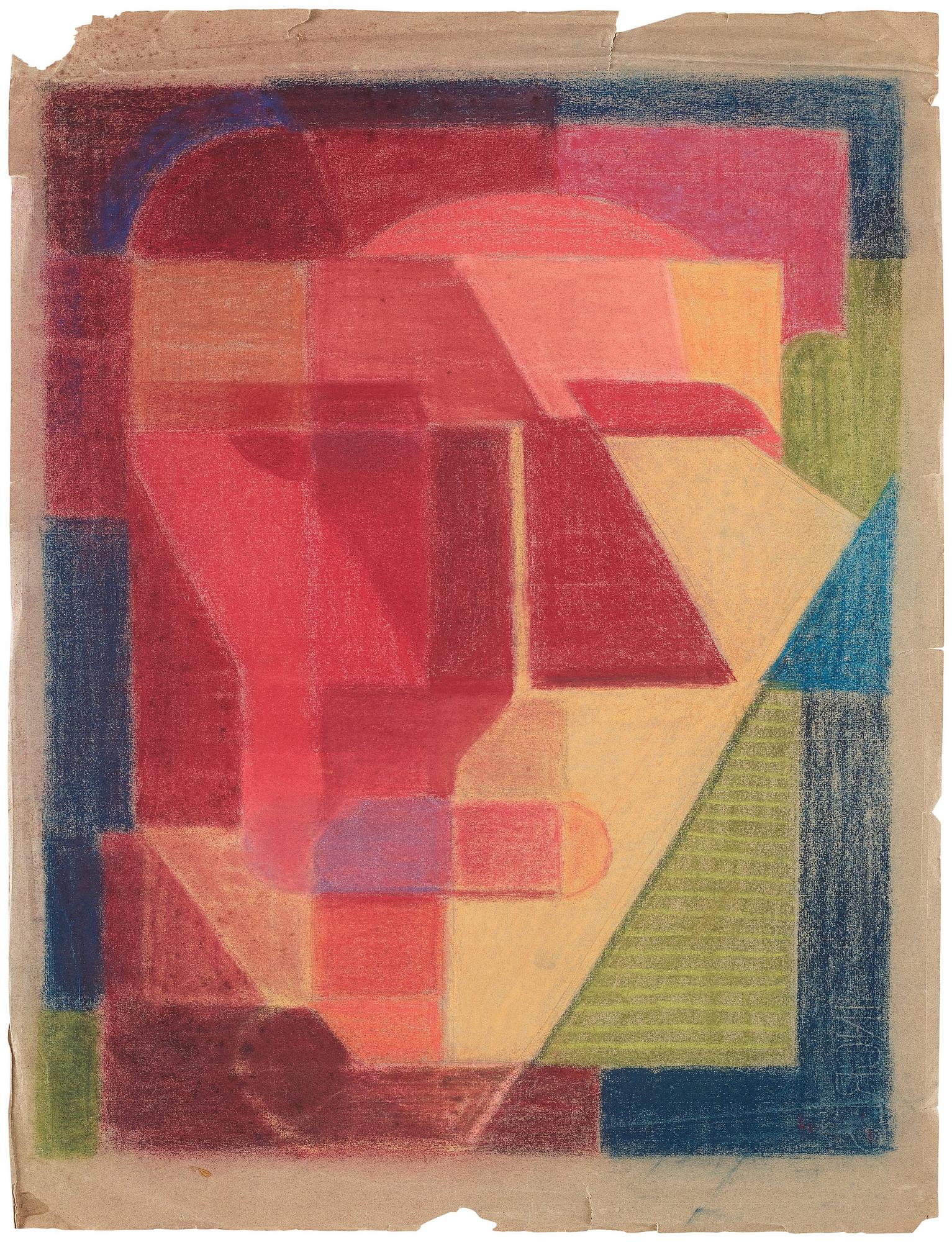 CO Hultén, pastell på papper och utförd 1937.
