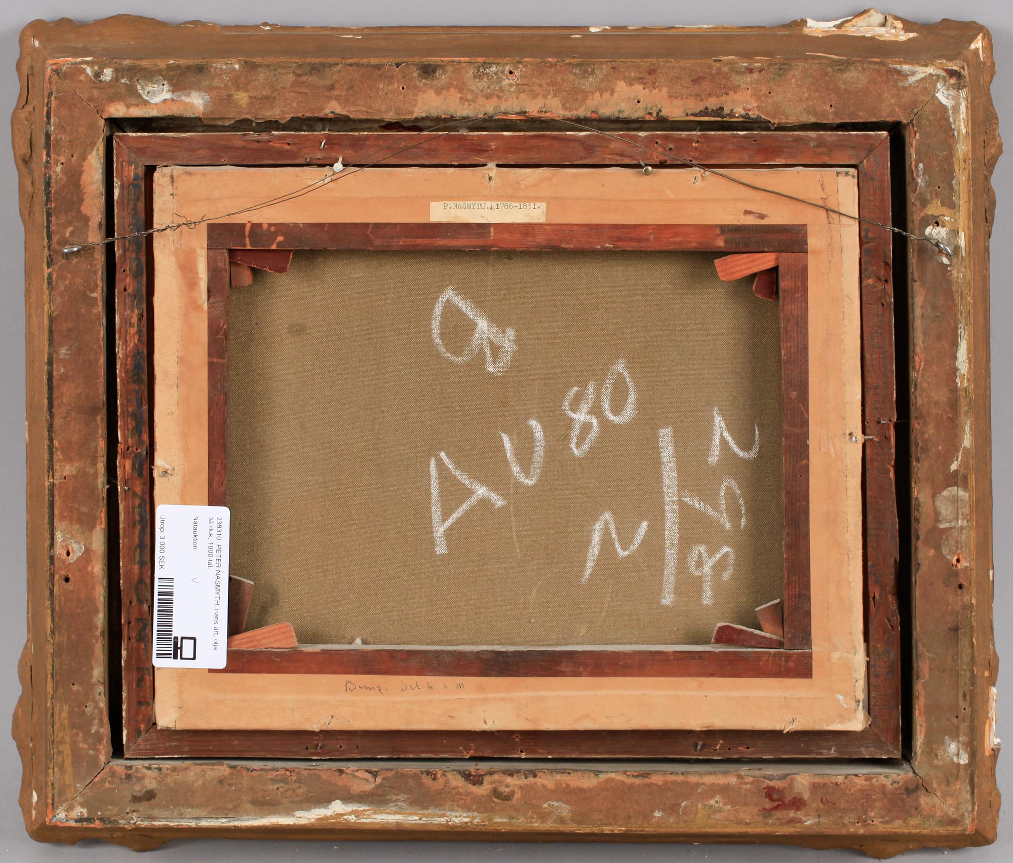 PETER NASMYTH, hans art, olja på duk, 1800-tal.