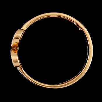 RING, 18K flerfärgat guld, diamanter.