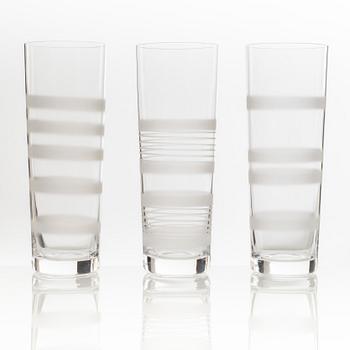 Ingegerd Råman, champagneglas, 12 st, "Slowfox", Orrefors, 1900-tales senare del.