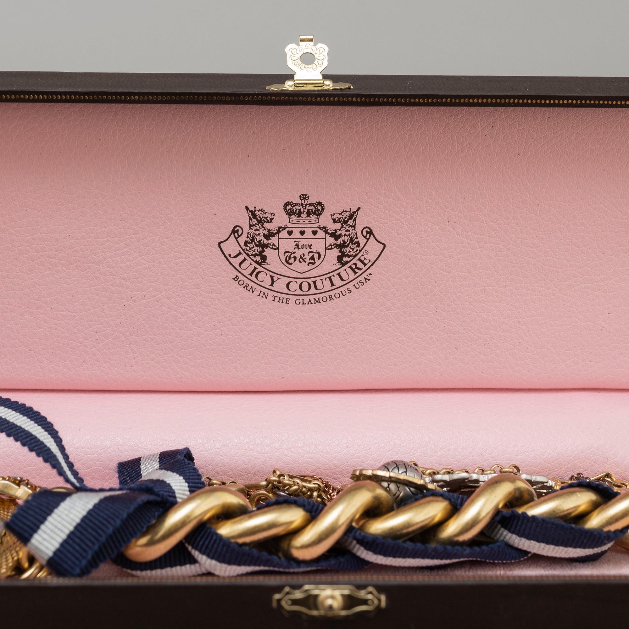 JUICY COUTURE, halsband och armband, metall och textil, 2000-tal.