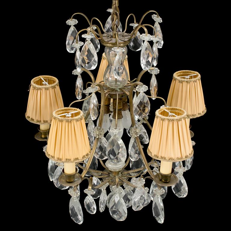 A Rococo style chandelier, first half of the 20th Century.