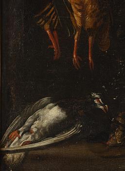 Jacopo da Empoli, hans efterföljd, Skafferi med fåglar, hare och fisk.