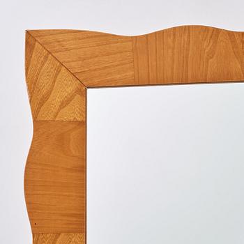 Swedish Modern, an elm mirror, Fröseke, 1940-50s.