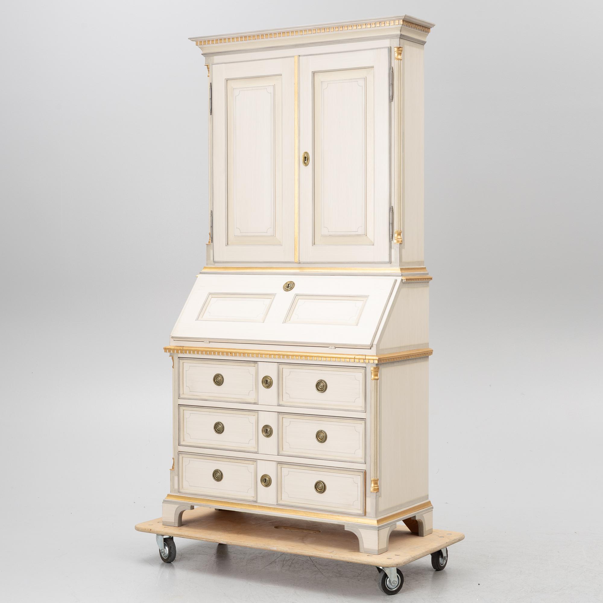 Writing cabinet, Gustavian style, KA Roos, late 20th century.