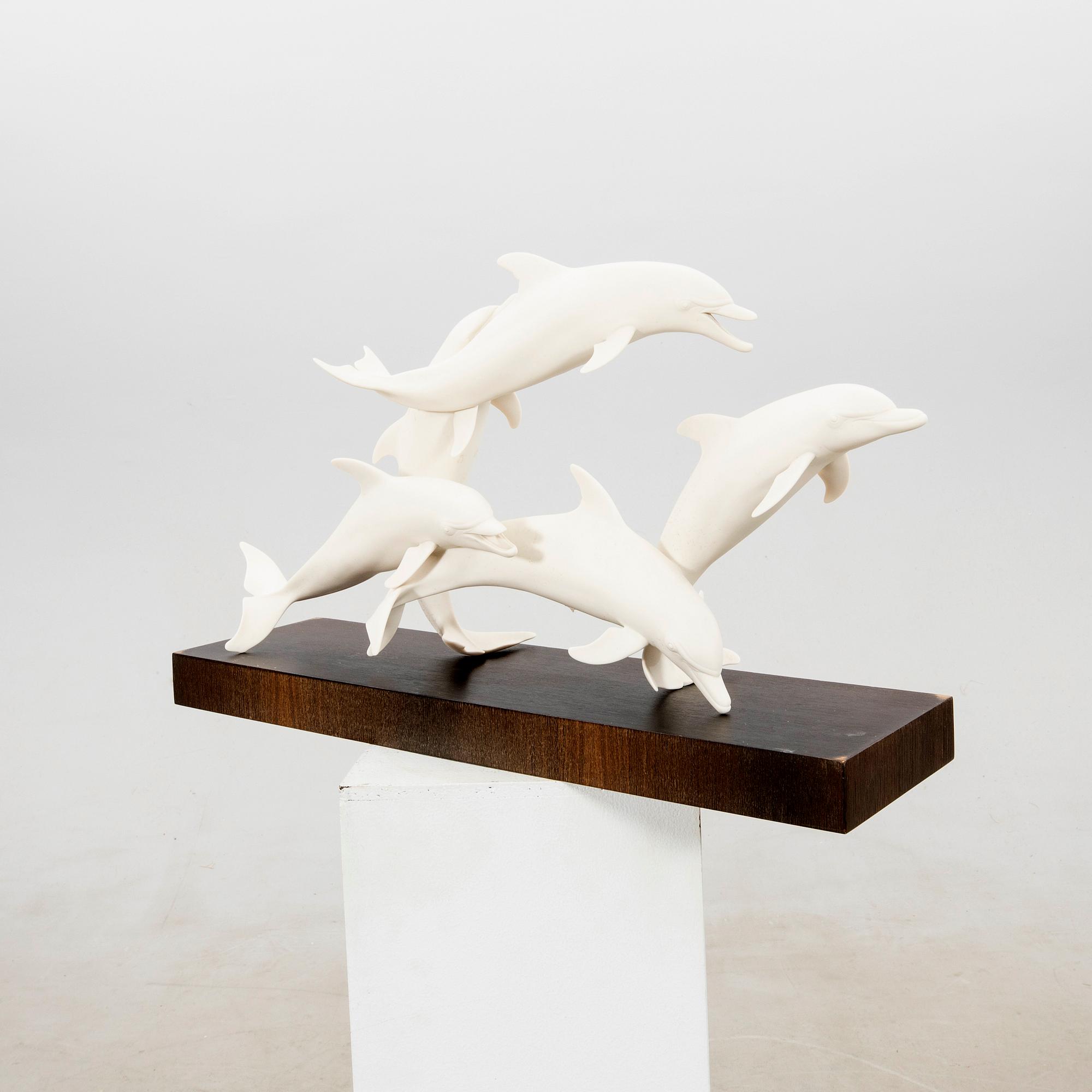 Günther Granget, Figurgrupp "Dolphins", Hutschenreuther, Tyskland,