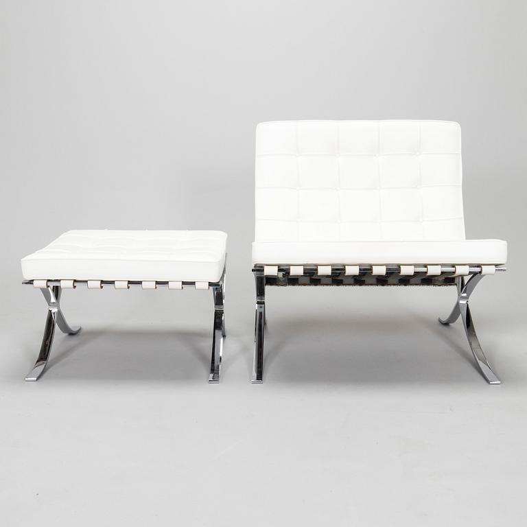 Ludwig Mies van der Rohe, easy chair and ottoman, "Barcelona", Knoll, circa 2010.