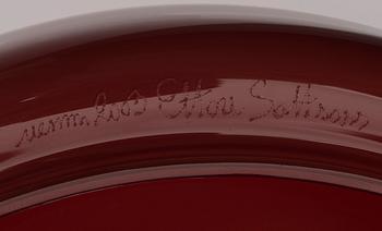 ETTORE SOTTSASS, A GLASS SCULPTURE. Signed Venini 2003 Ettore Sottsass.