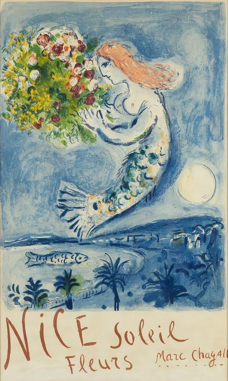 Marc Chagall, "La Baie des Anges" (Nice Soleil Fleurs)".