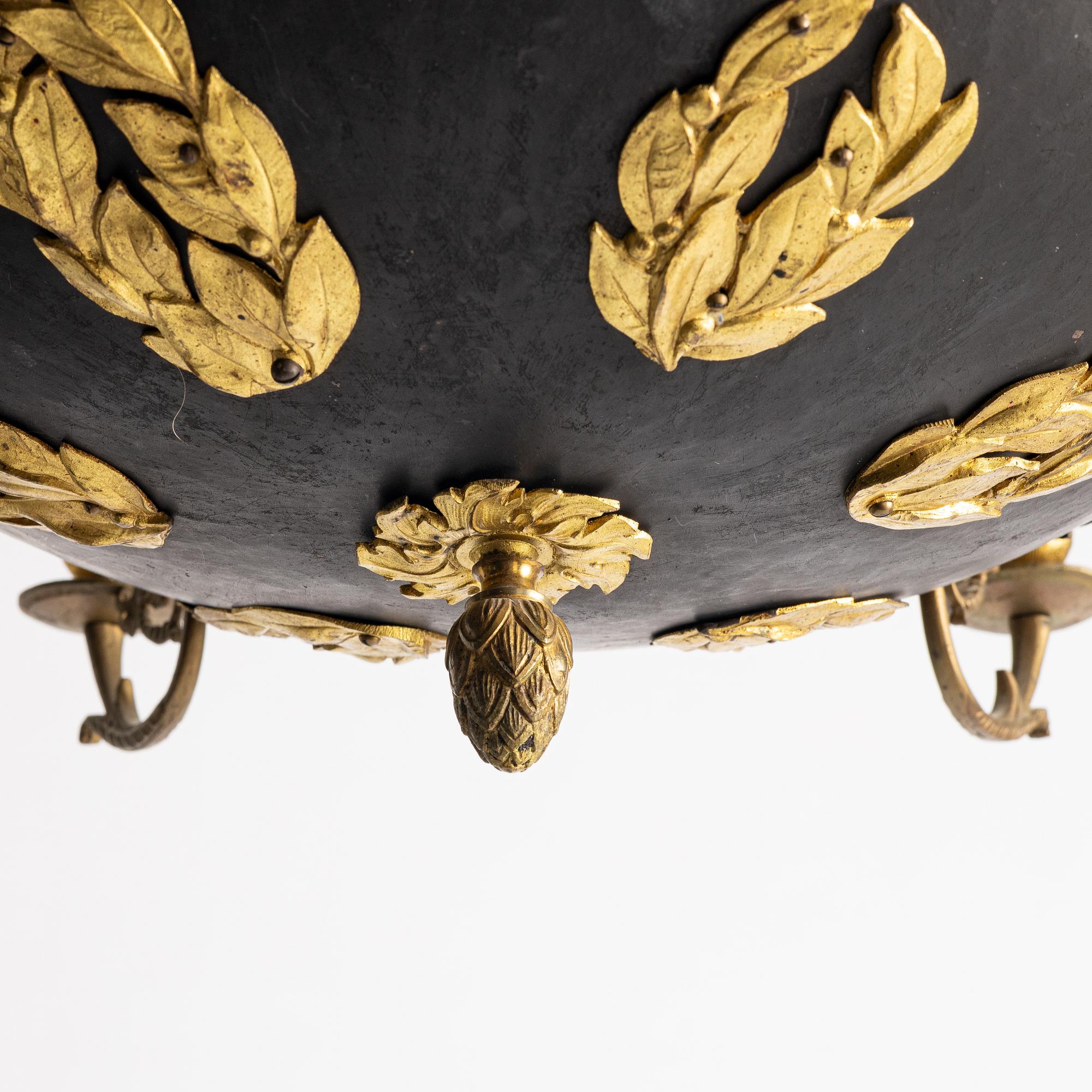 An Empire style chandelier, circa 1900.