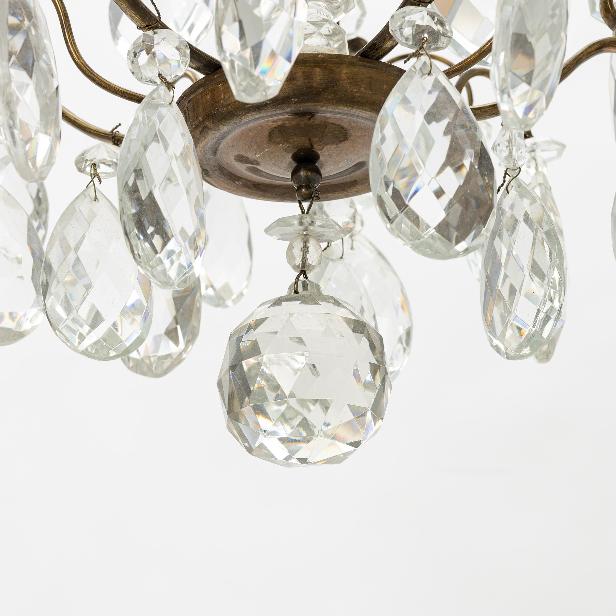 A Rococo style chandelier, first half of the 20th Century.