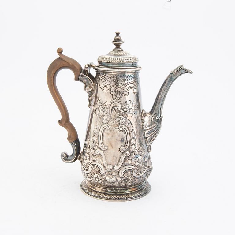 Kaffekanna silver London England 1700-/1800-tal.