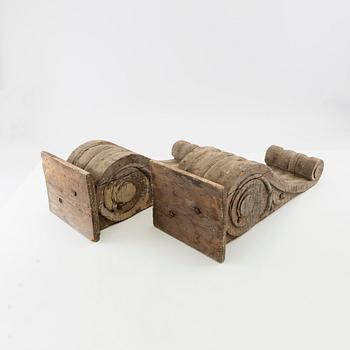 consoles, a pair, 18th/19th century.