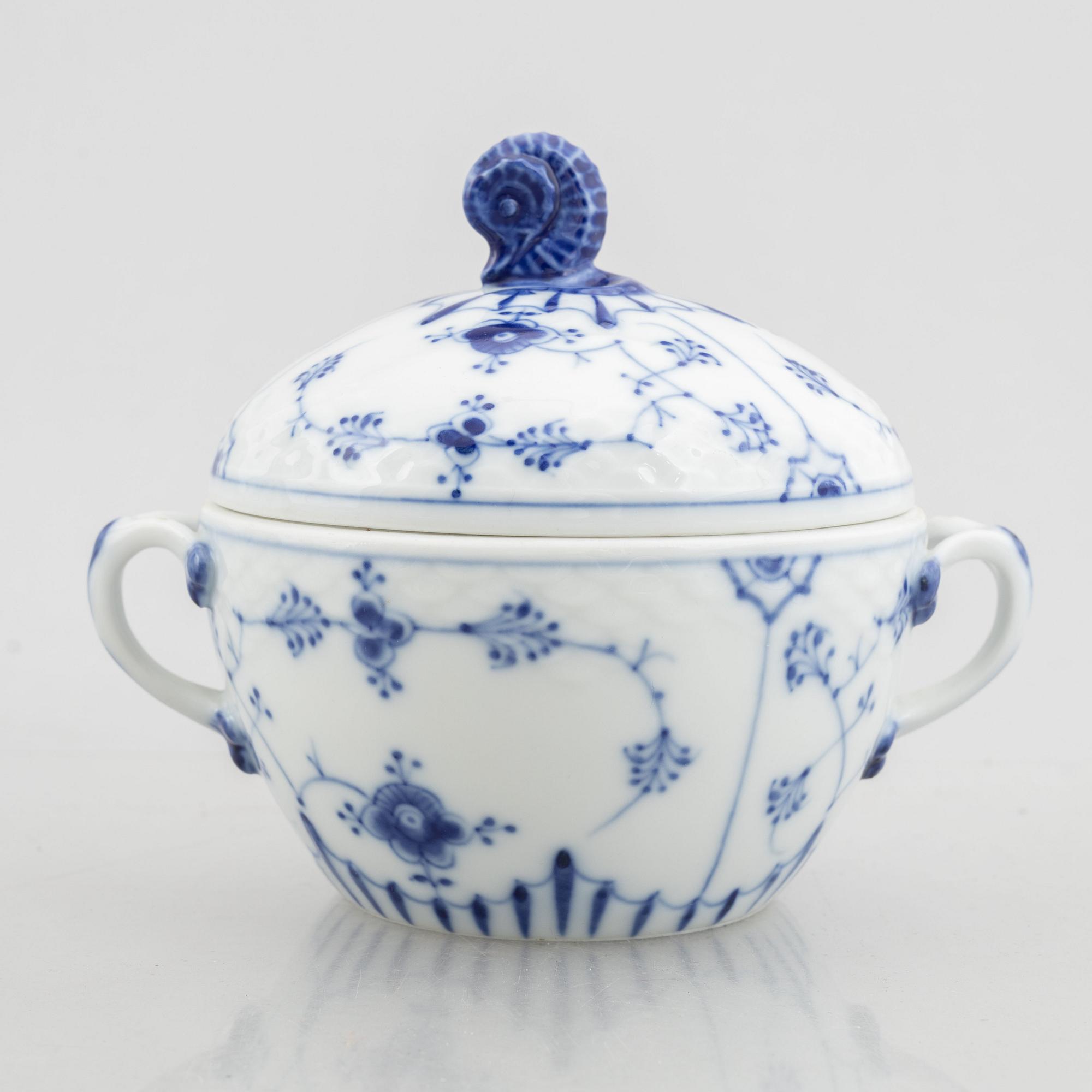 A 30-piece porcelain "Blue fluted" coffee service, Bing & Grøndahl, Denmark.