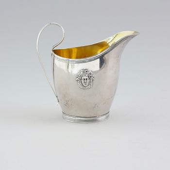 GRÄDDKANNA, silver, Johan Petter Grönvall, Stockholm 1814. Vikt ca 120 gram.