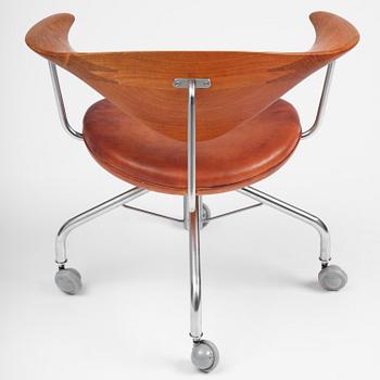 Hans J. Wegner, skrivbordsstol, "Swivel Chair" modell "JH502", Johannes Hansen, Danmark, 1950-60-tal.