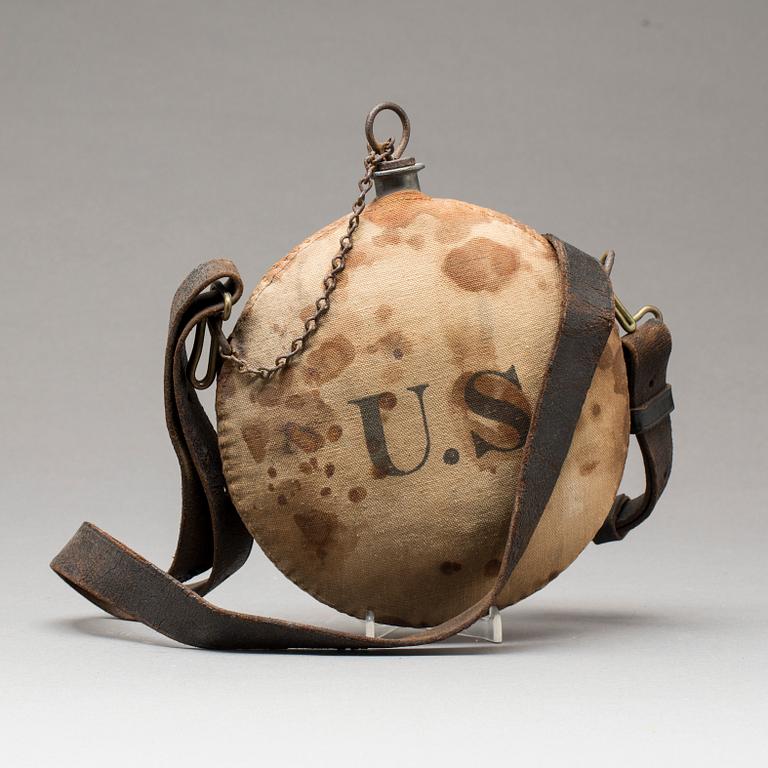 VATTENFLASKA, kavalleriet, USA, omkring 1870/80.