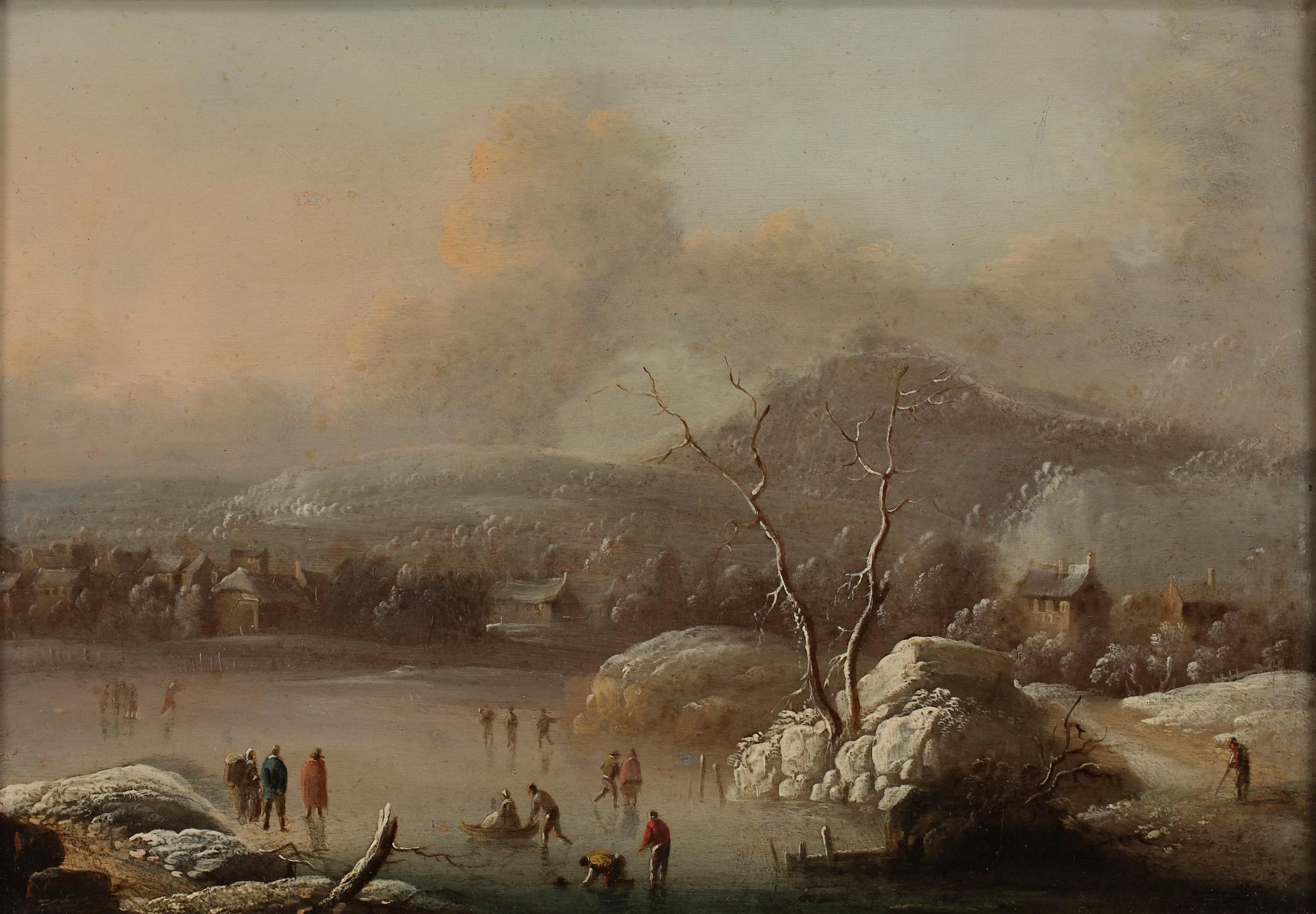 JOHAN CHRISTIAN VOLLERDT, tillskriven, olja på pannå.