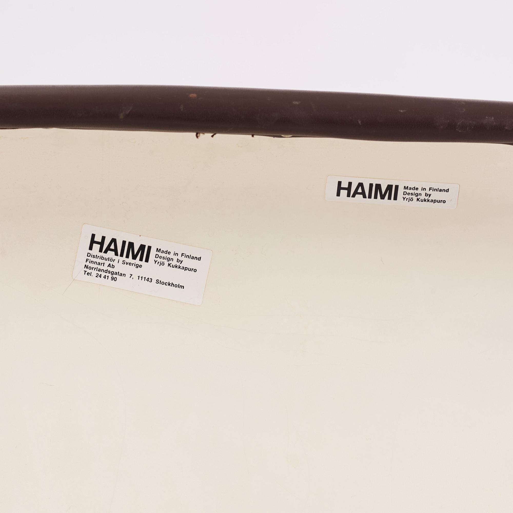 Yrjö Kukkapuro, a "Karuselli" easy chair, Haimi, Finland 1970s.