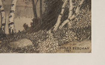 BERGMAN, OSKAR, blyertsteckning, sign o dat 1929?.