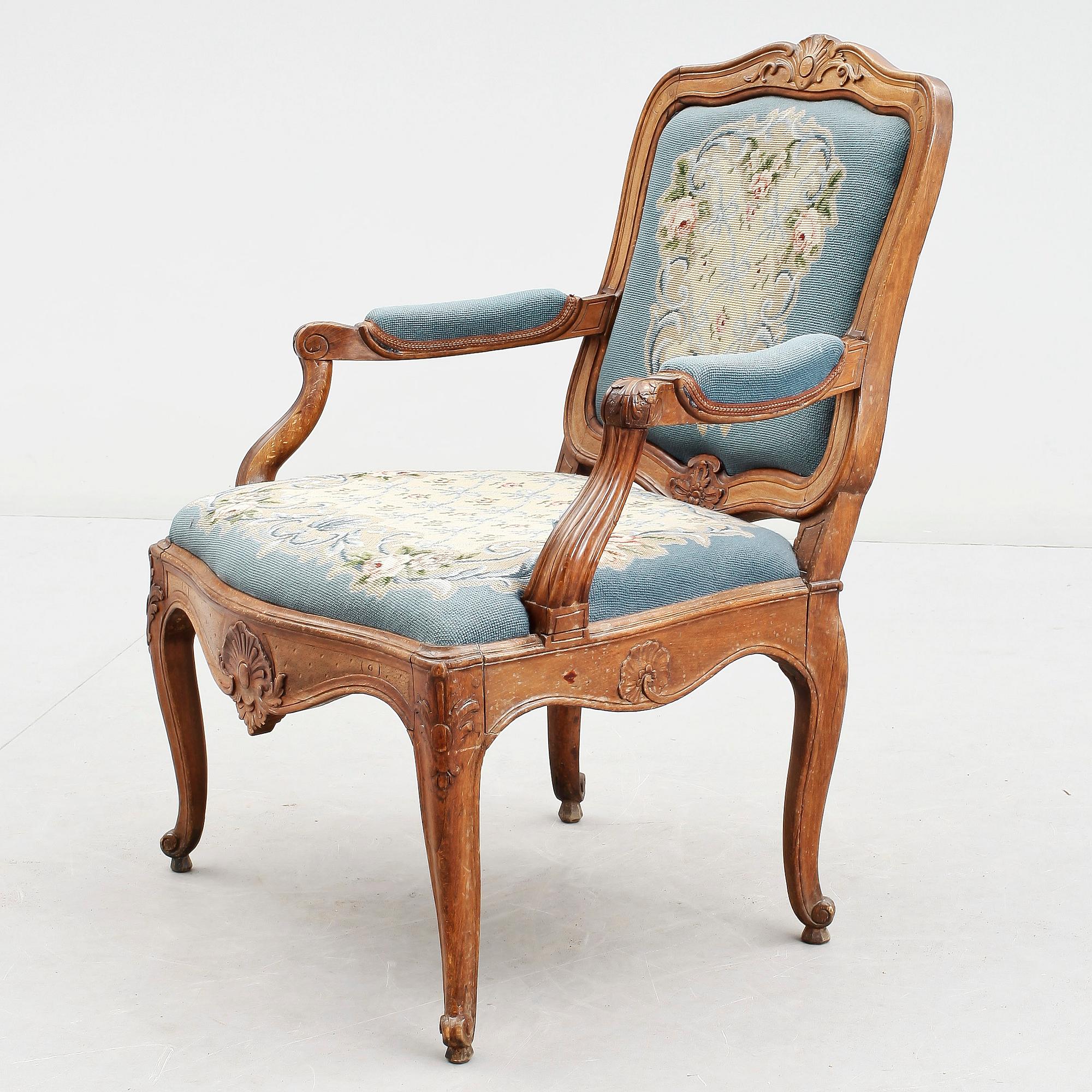 KARMSTOL, rokokostil, sekelskiftet 1900.