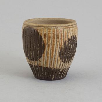 ANDERS BRUNO LILJEFORS, a stoneware vase from Gustavsberg studio, signed.