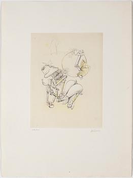 Hans Bellmer · HANS BELLMER, färgakvatint. Signerad och numrerad 39/100.
