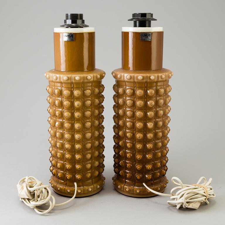 HELENA TYNELL, bordslampor, ett par, modellnummer 1161,  Luxus, formgivna 1968.