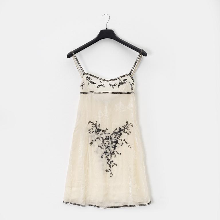 Prada, a crushed velvet dress with leggings, size 40.