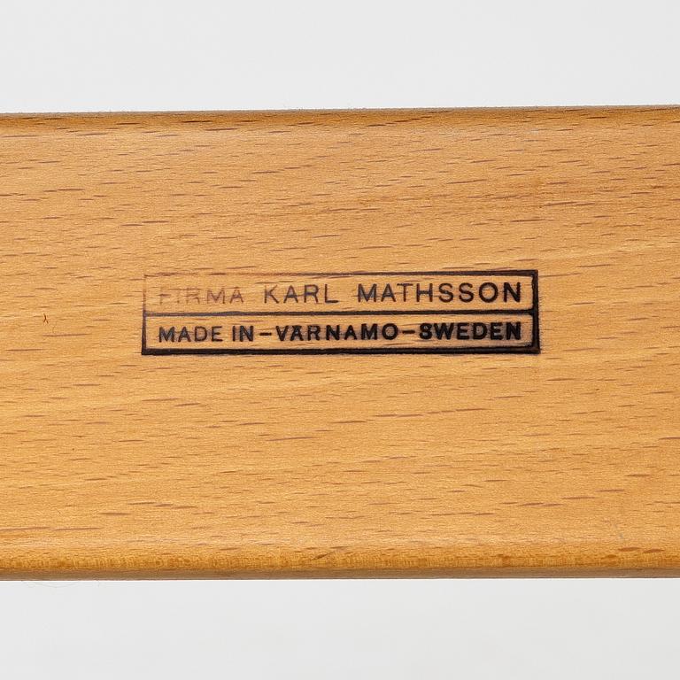 Bruno Mathsson, a 'Pernilla' armchair with ottoman, Firma Karl Mathsson, Värnamo.