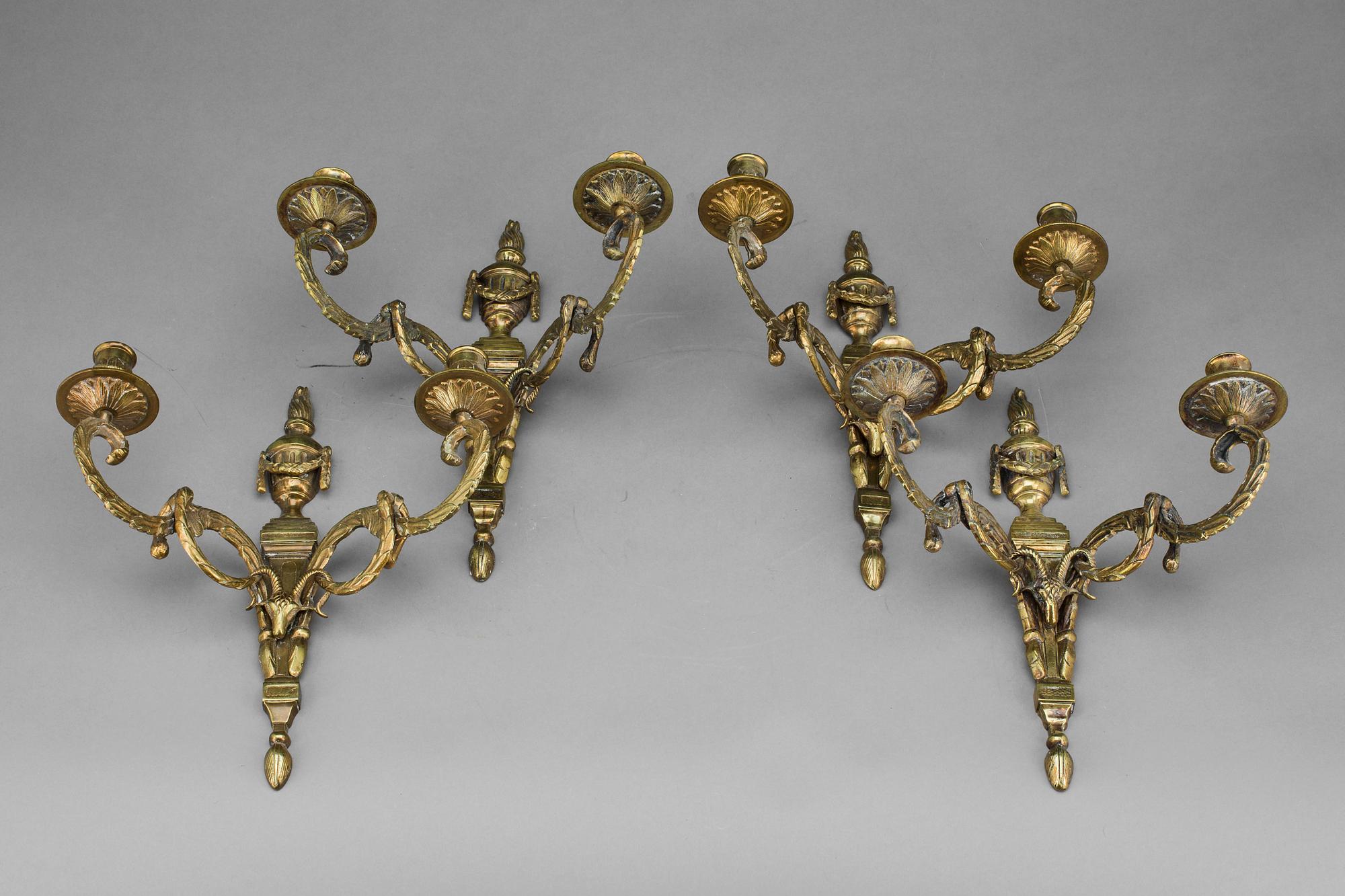 APPLIQUER, 4 st, Louis XVI-stil, 1900-tal.