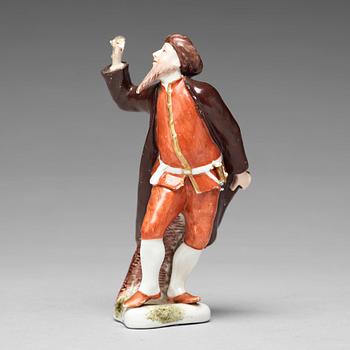 314. FIGURIN, mjukt porslin. Marieberg, 1700-tal.