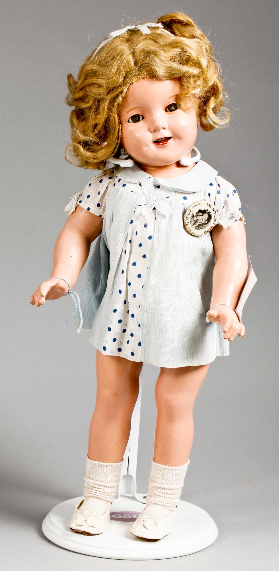 SHIRLEY TEMPLE-DOCKOR, 2st. The Ideal Novelty and Toy Company, USA. 1930-tal.