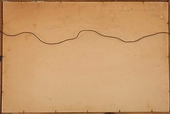 LAURI LEHMUSSAARI, olja på duk, uppfodrad på skiva, sign, a tergo sign. 1921.
